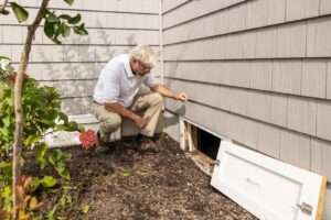 home inspector examining a home before purchase